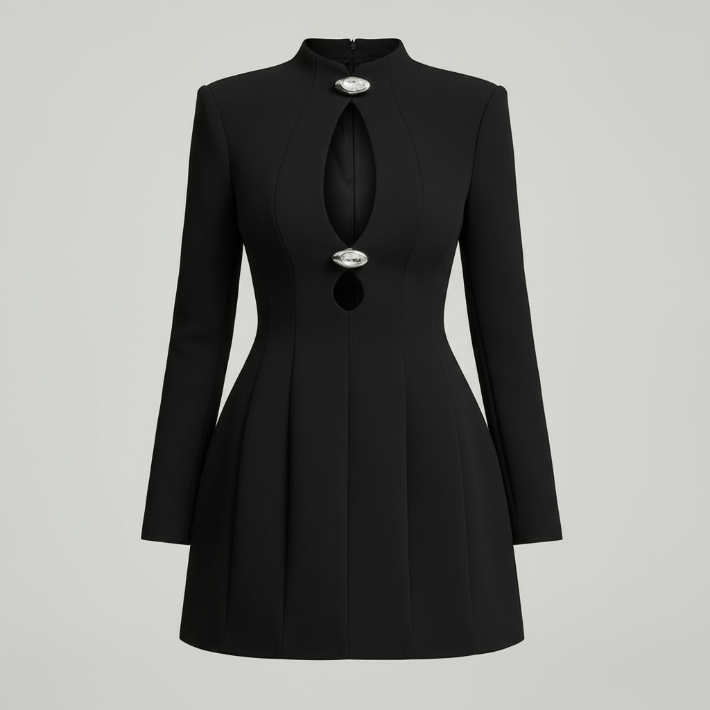Tanzanix | A-line mini dress with cutouts-Apparel & Accessories > Clothing > Dresses-Tanzanix