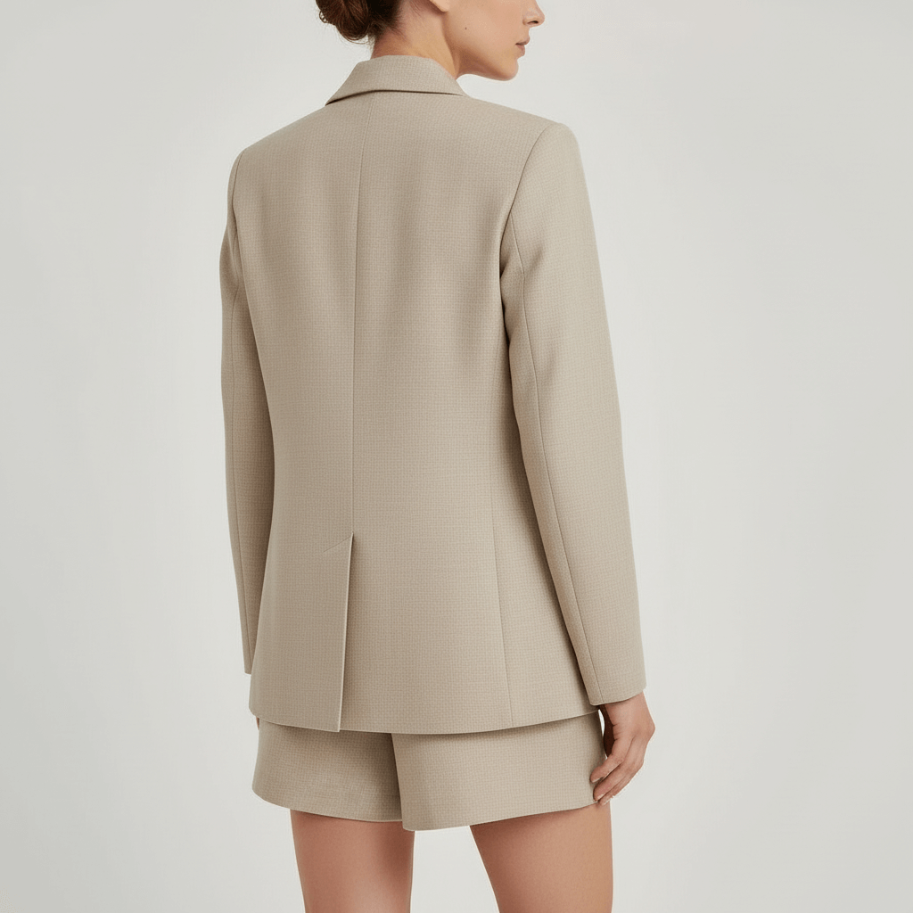Tanzanix | Airy summer set with blazer and shorts-Apparel & Accessories > Clothing > Outfit Sets-Tanzanix