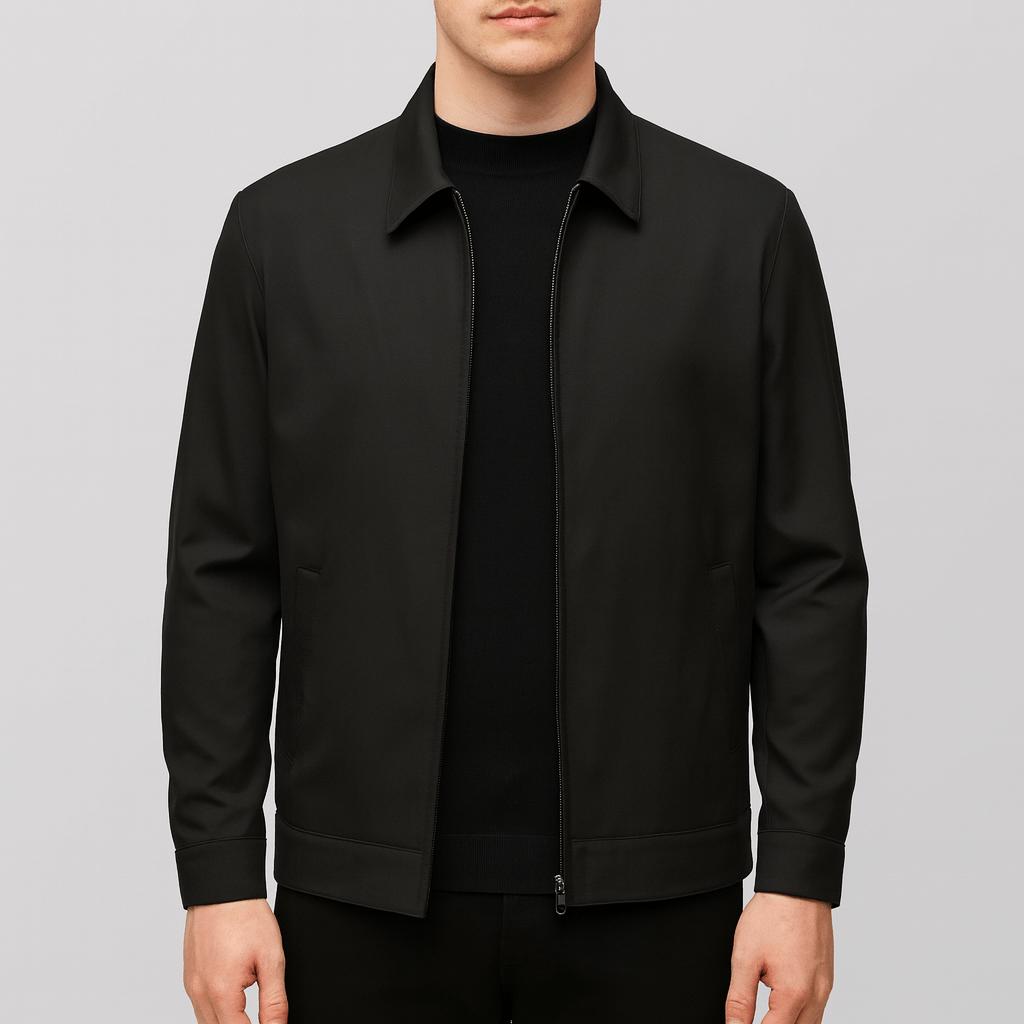 Tanzanix | Breathable business fit lapel jacket-Apparel & Accessories > Clothing > Outerwear > Coats & Jackets > Sport Jackets-Black-S-Tanzanix