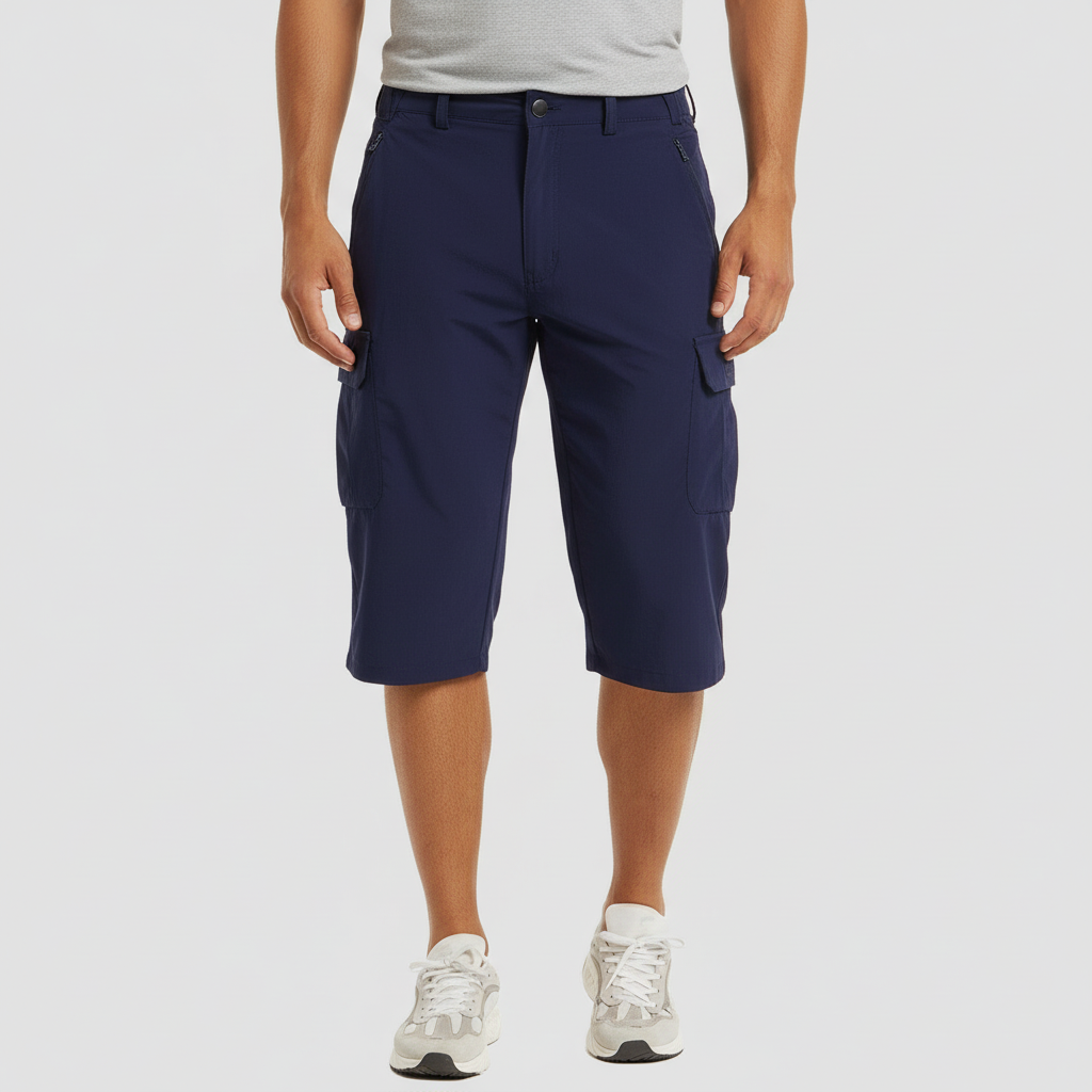 Tanzanix | Breathable cargo shorts with multiple pockets-Apparel & Accessories > Clothing > Shorts > Cargo Shorts-Navy-S-Tanzanix
