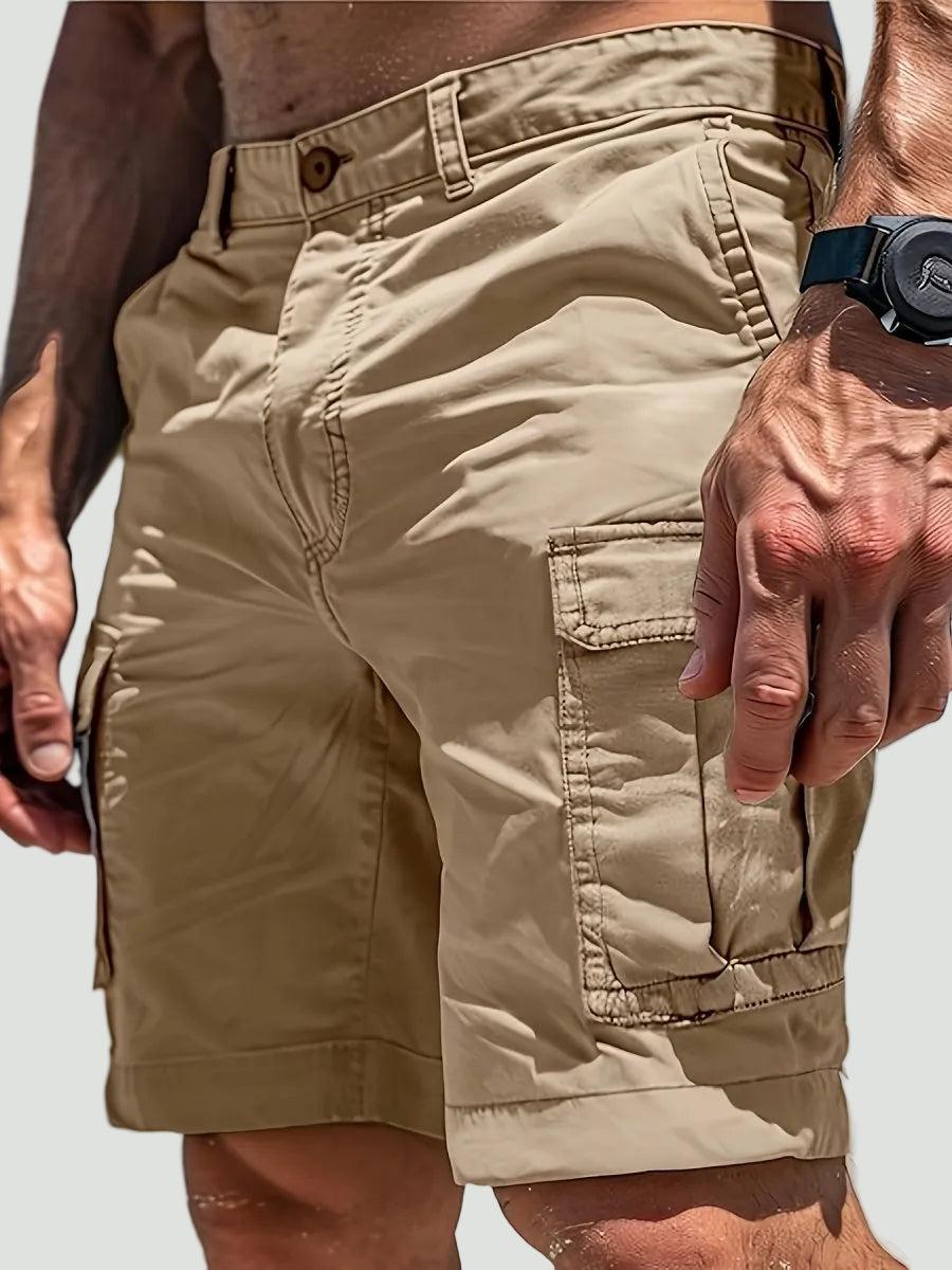 Tanzanix | Breathable cargo shorts with relaxed fit and six pockets-Apparel & Accessories > Clothing > Shorts > Cargo Shorts-Tanzanix