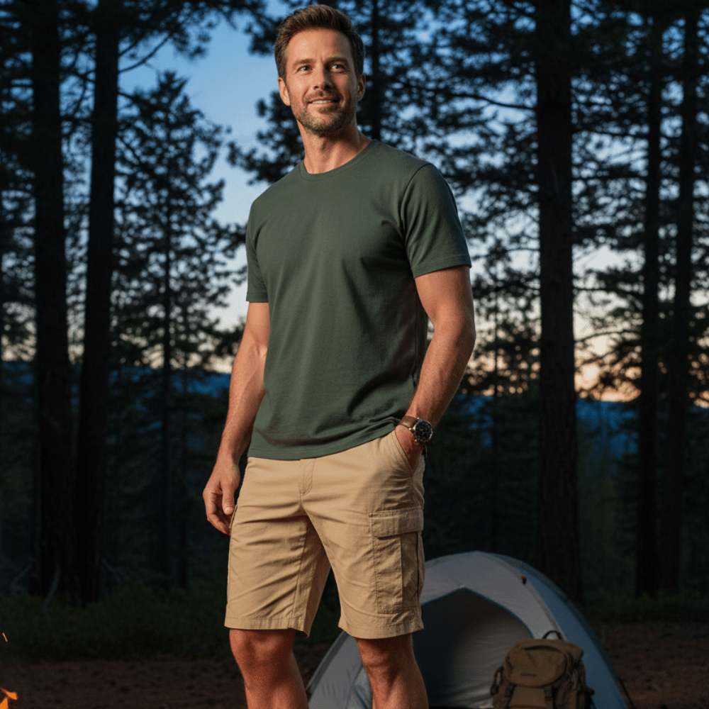 Tanzanix | Breathable cargo shorts with relaxed fit and six pockets-Apparel & Accessories > Clothing > Shorts > Cargo Shorts-Tanzanix