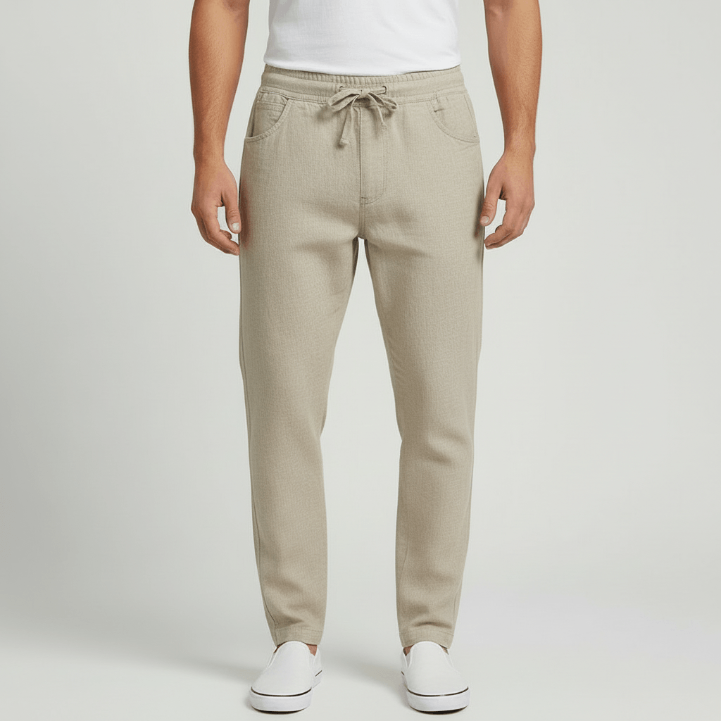 Tanzanix | Breathable linen trousers-Apparel & Accessories > Clothing > Pants > Trousers-Beige-XS-Tanzanix