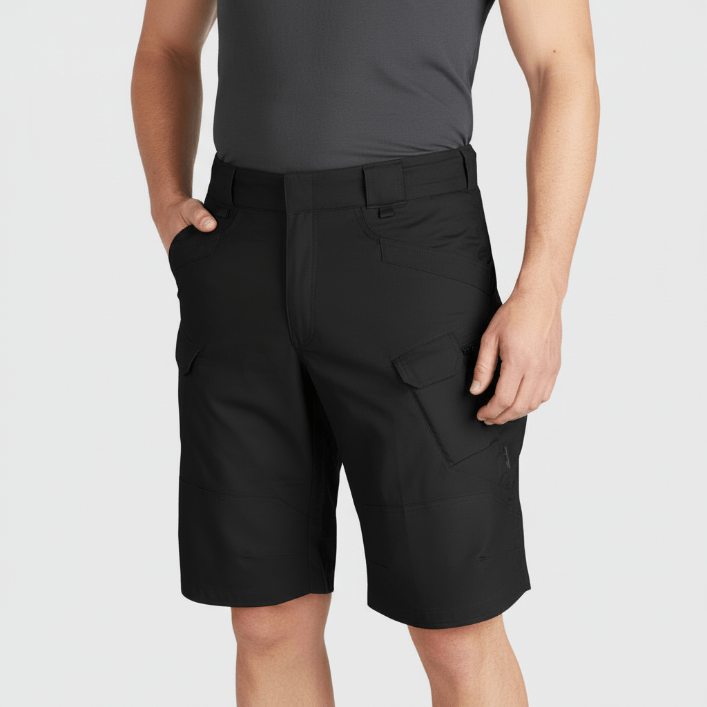 Tanzanix | Breathable tactical cargo shorts with multifunctional pockets-Apparel & Accessories > Clothing > Shorts > Cargo Shorts-Black-S-Tanzanix