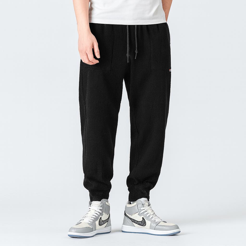 Tanzanix | Classic trouser pants with comfortable fit-Apparel & Accessories > Clothing > Pants > Trousers-Black-S-Tanzanix