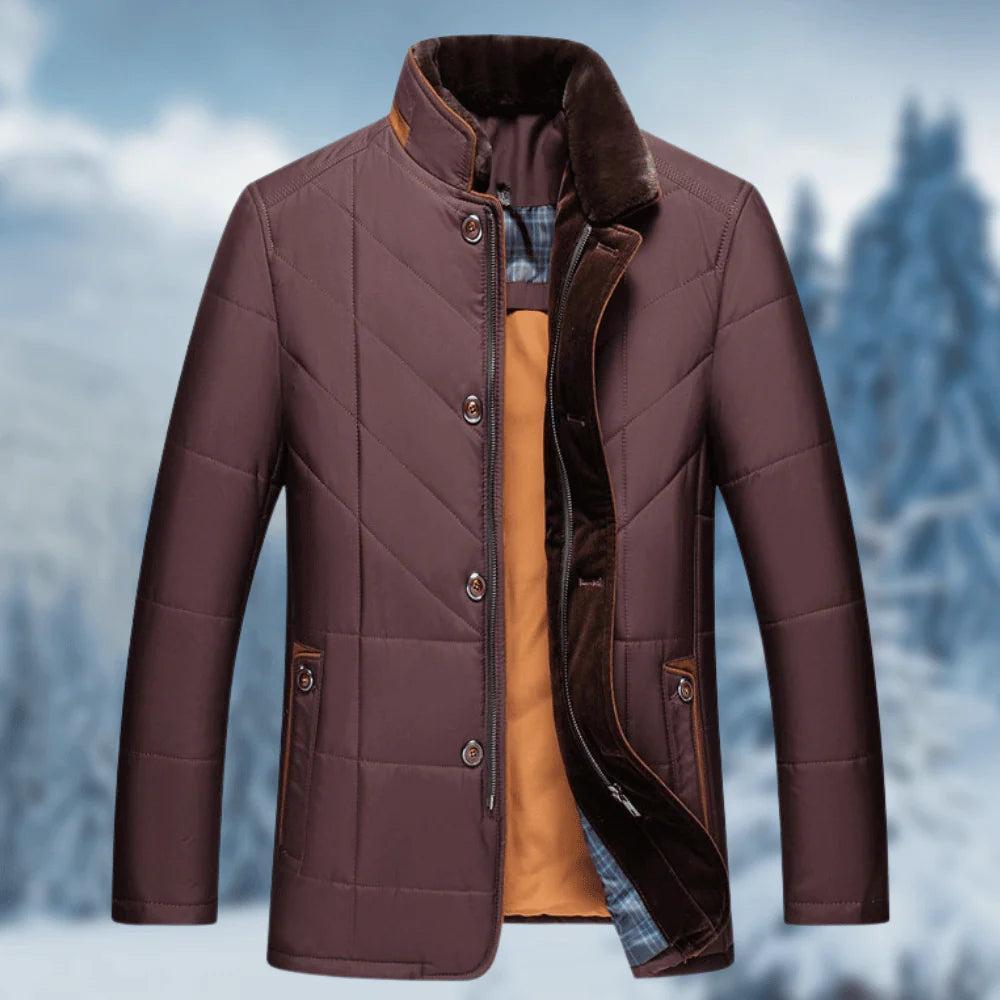 Tanzanix | Classic winter puffer jacket-Apparel & Accessories > Clothing > Outerwear > Coats & Jackets > Puffer Jackets-Red-S-Tanzanix