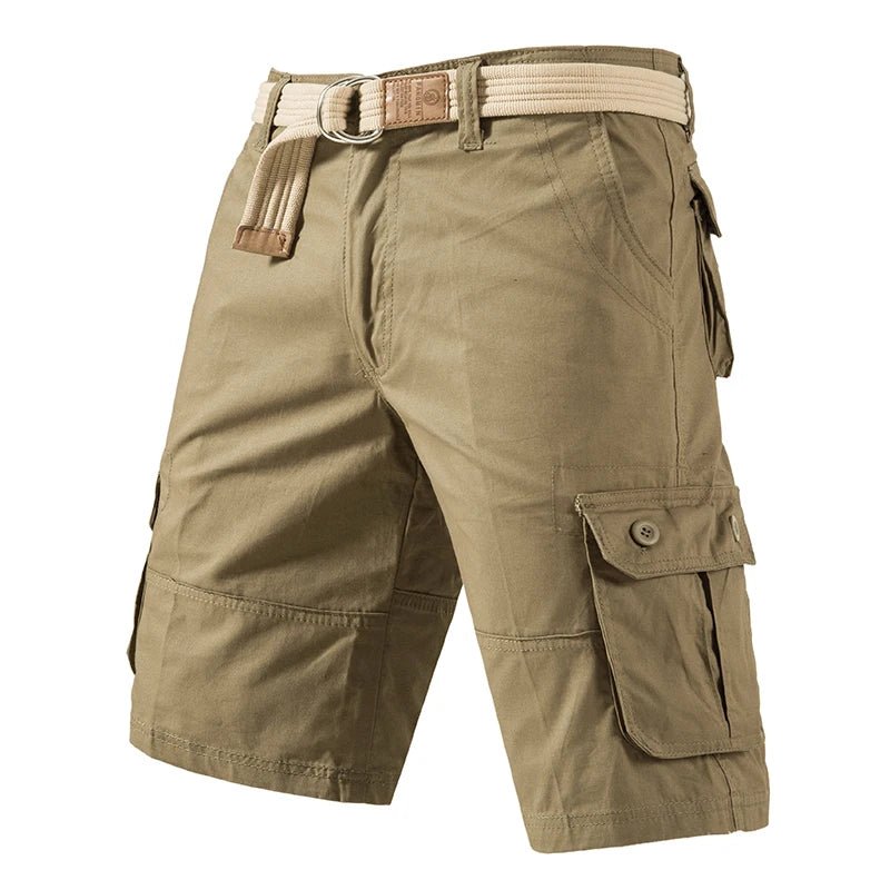Tanzanix | Comfortable modern cargo shorts-Apparel & Accessories > Clothing > Shorts > Cargo Shorts-Khaki-34-Tanzanix