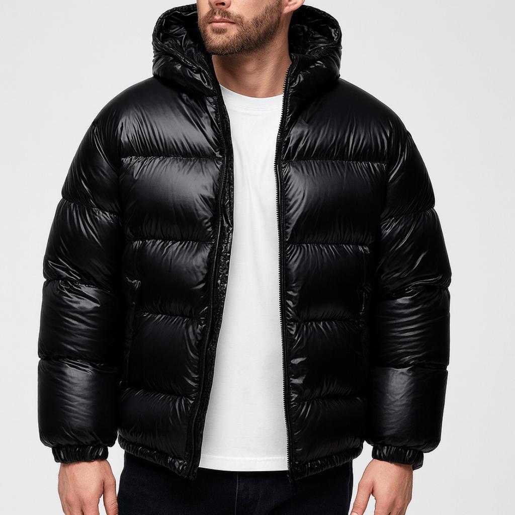 Tanzanix | Comfortable padded puffer jacket-Apparel & Accessories > Clothing > Outerwear > Coats & Jackets > Puffer Jackets-Black-S-Tanzanix