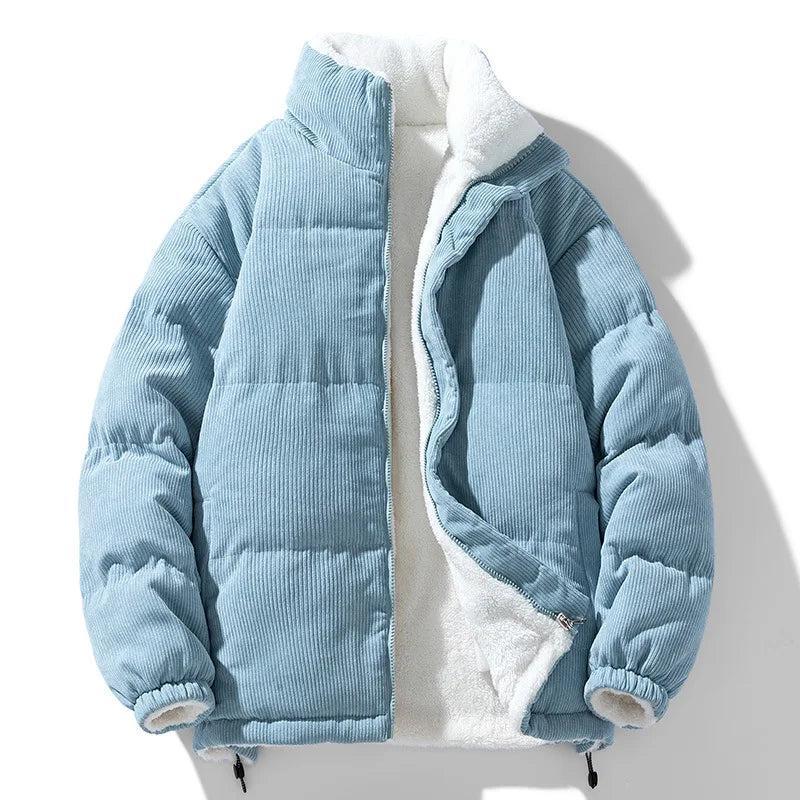 Tanzanix | Corduroy puffer jacket with plush lining-Apparel & Accessories > Clothing > Outerwear > Coats & Jackets > Puffer Jackets-Tanzanix