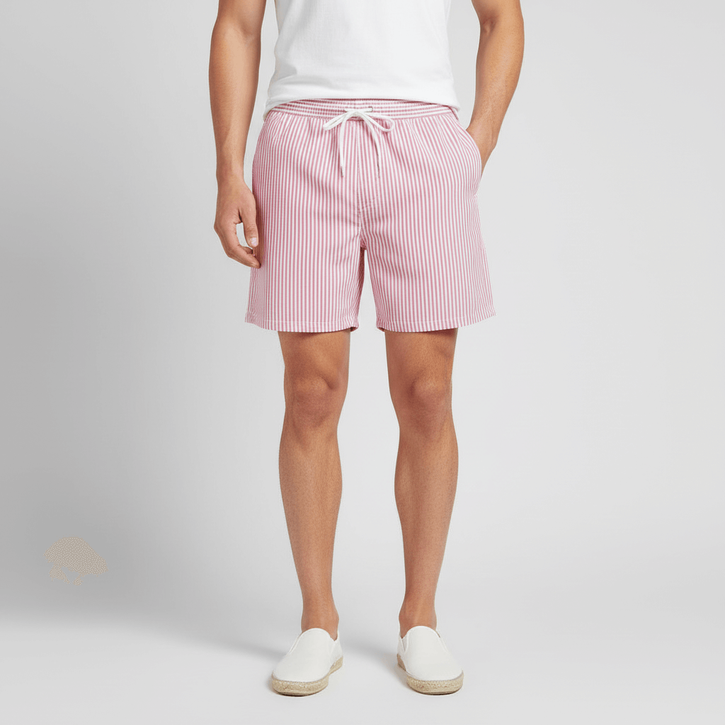 Tanzanix | Elastic Waist Swim Shorts-Apparel & Accessories > Clothing > Swimwear-Pink-S-Tanzanix