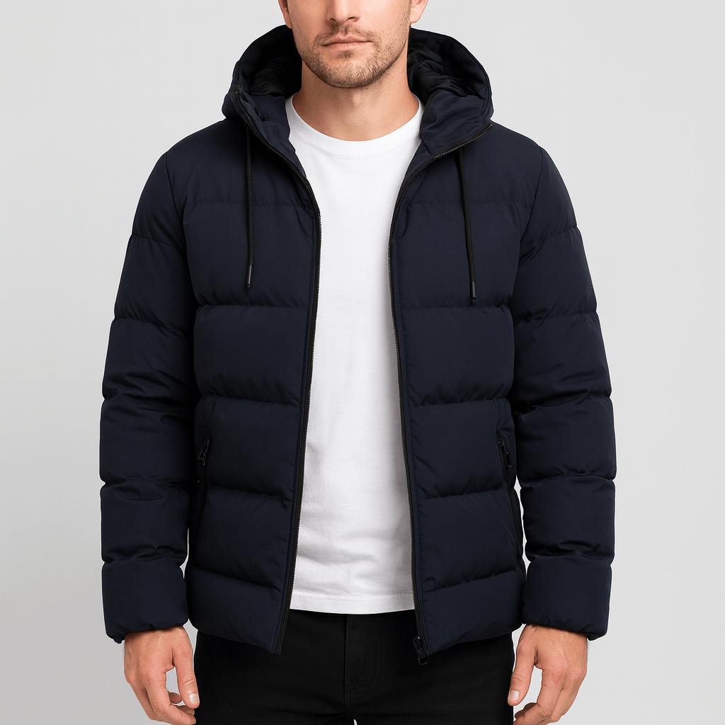 Tanzanix | Insulated waterproof puffer jacket with hood-Apparel & Accessories > Clothing > Outerwear > Coats & Jackets > Puffer Jackets-Blue-XS-Tanzanix