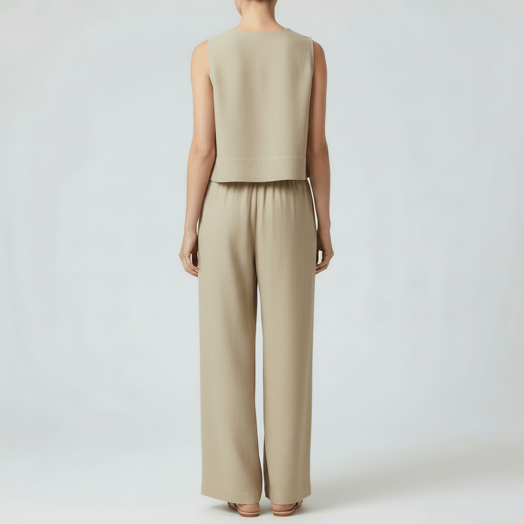 Tanzanix | Lightweight linen two-piece set-Apparel & Accessories > Clothing > Outfit Sets-Tanzanix