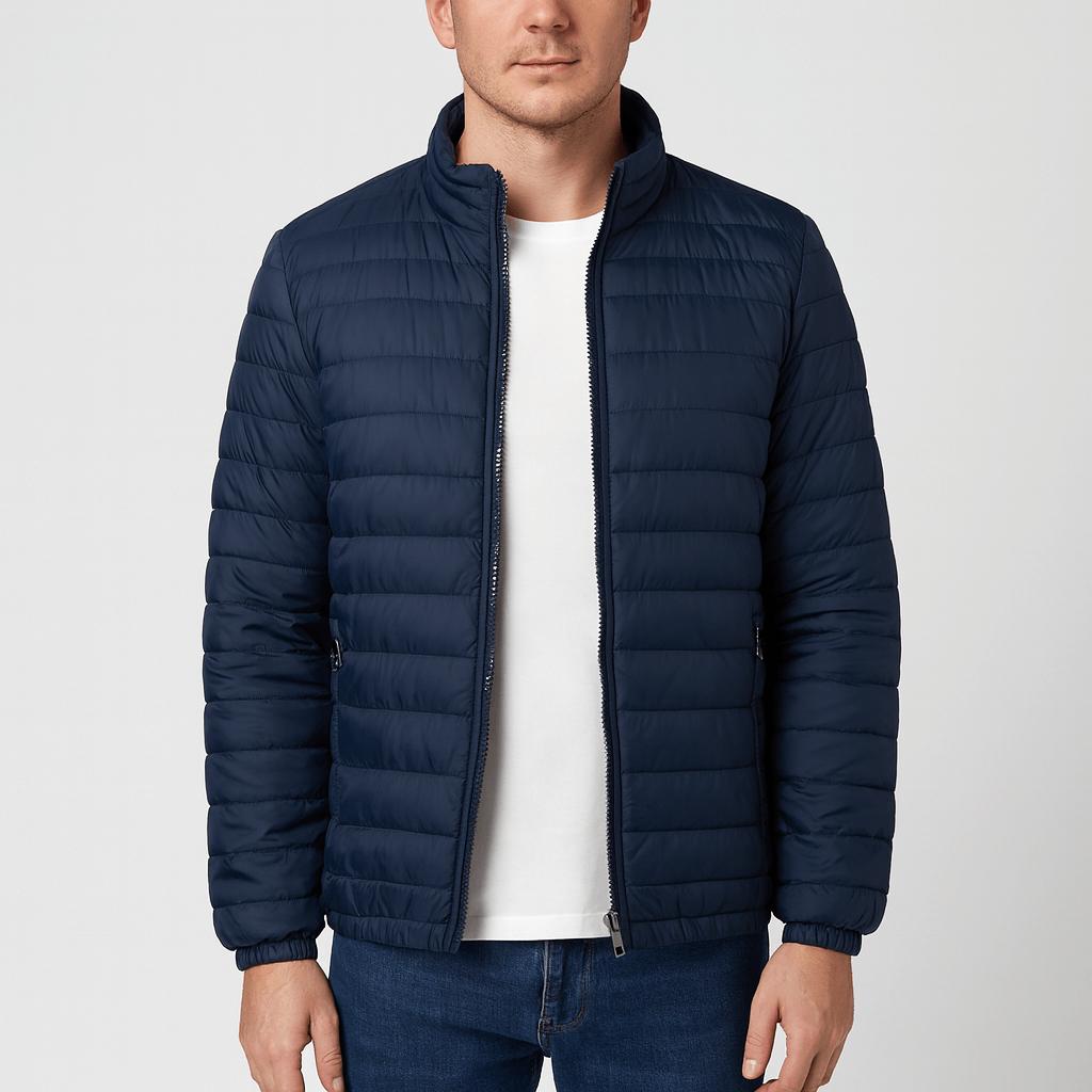 Tanzanix | Lightweight puffer jacket with contemporary cut-Apparel & Accessories > Clothing > Outerwear > Coats & Jackets > Puffer Jackets-Navy Blue-S-Tanzanix