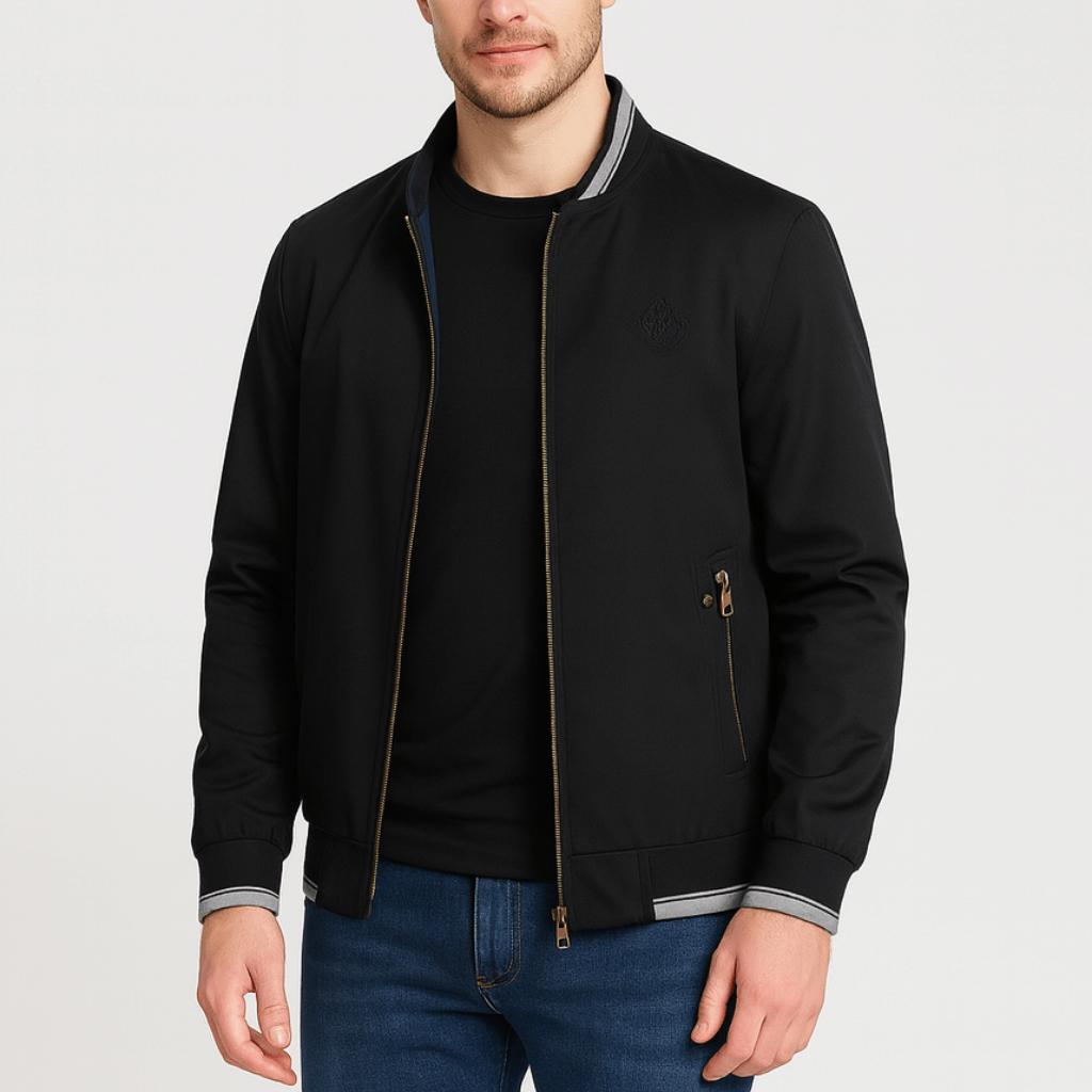 Tanzanix | Lightweight reversible bomber jacket-Apparel & Accessories > Clothing > Outerwear > Coats & Jackets > Bomber Jackets-Black-XS-Tanzanix