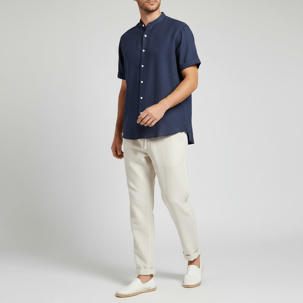 Tanzanix | Lightweight two-piece set-Apparel & Accessories > Clothing > Outfit Sets-Navy-S-Tanzanix