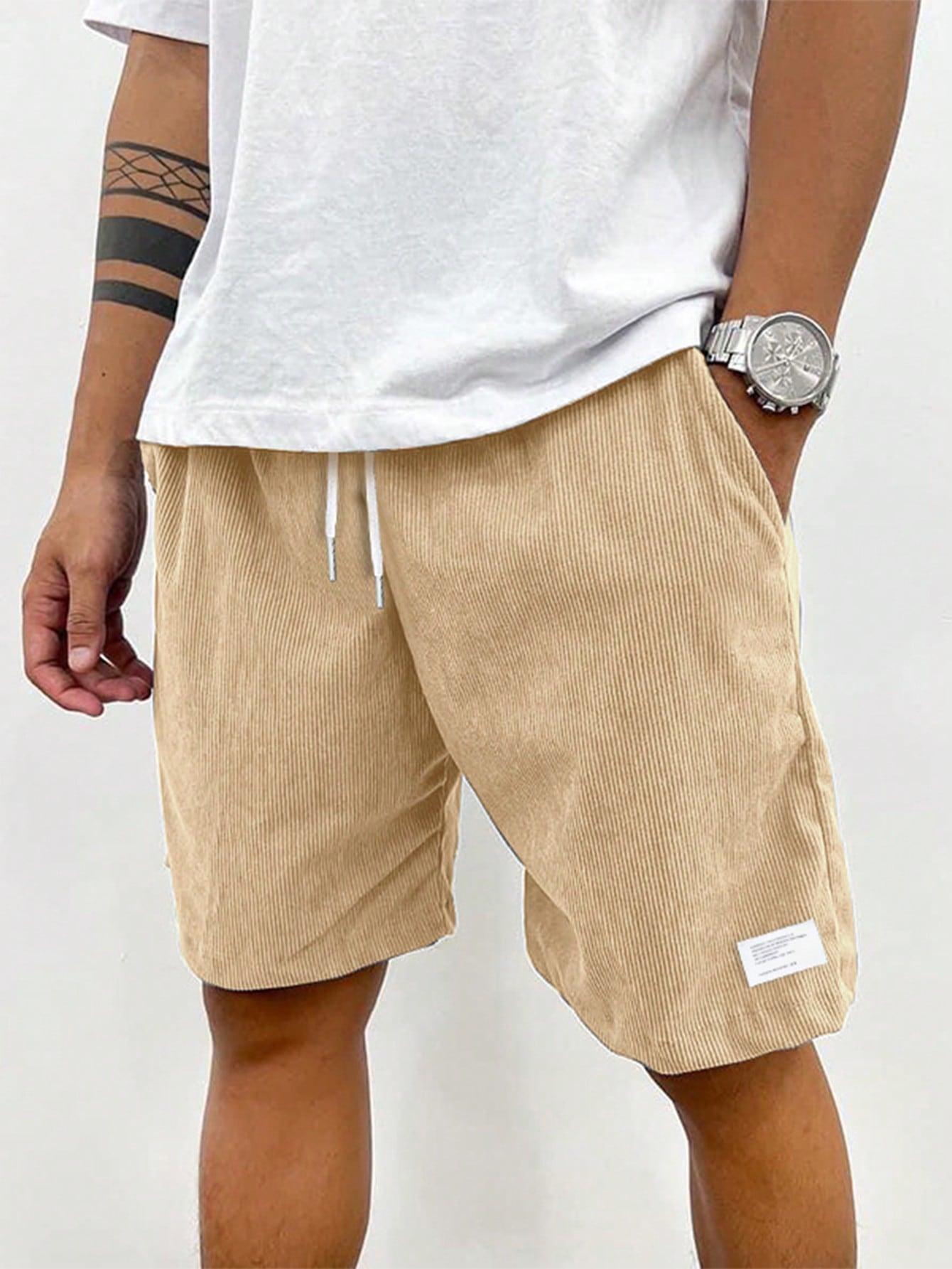 Tanzanix | Loose fit shorts with adjustable drawstring-Apparel & Accessories > Clothing > Shorts-Beige-XS-Tanzanix