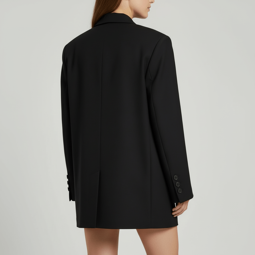 Tanzanix | Oversize blazer with classic lapels-Apparel & Accessories > Clothing > Outerwear > Coats & Jackets-Tanzanix