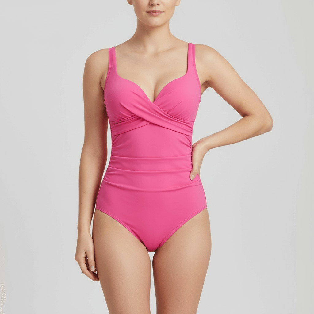 Tanzanix | Push-up swimsuit with shaping panels and breathable fabric-Apparel & Accessories > Clothing > Swimwear > One-Piece Swimsuits-Pink-S-Tanzanix