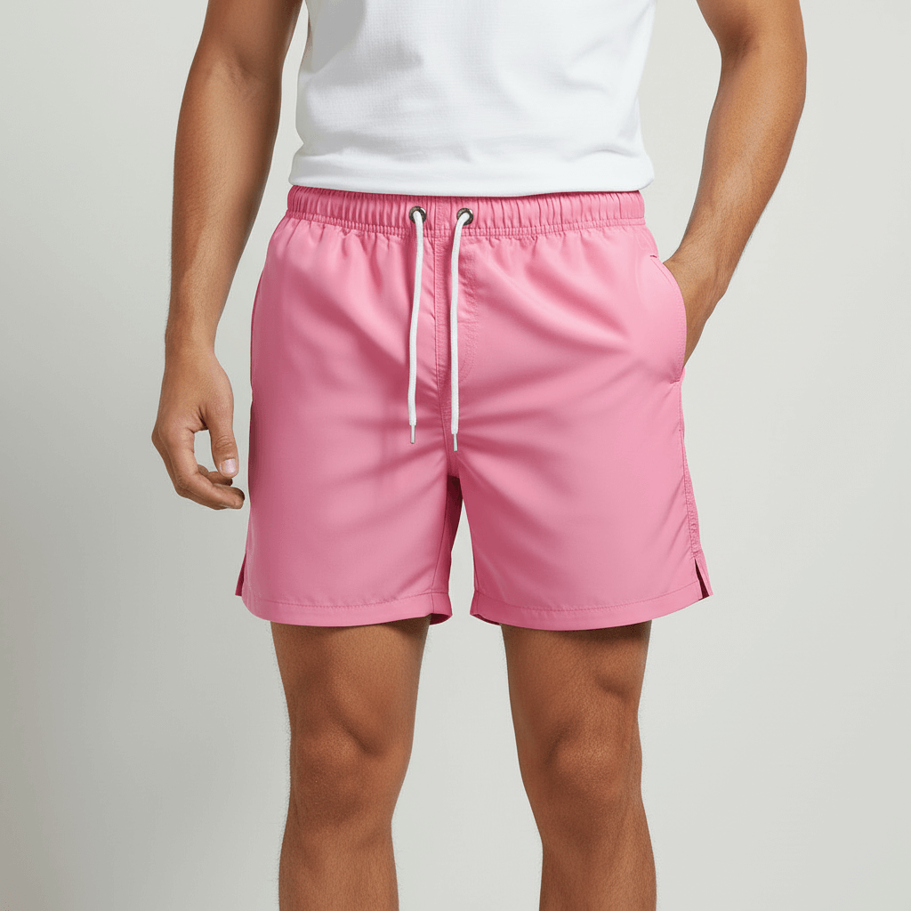 Tanzanix | Quick-drying adjustable swim shorts-Apparel & Accessories > Clothing > Swimwear-Pink-S-Tanzanix