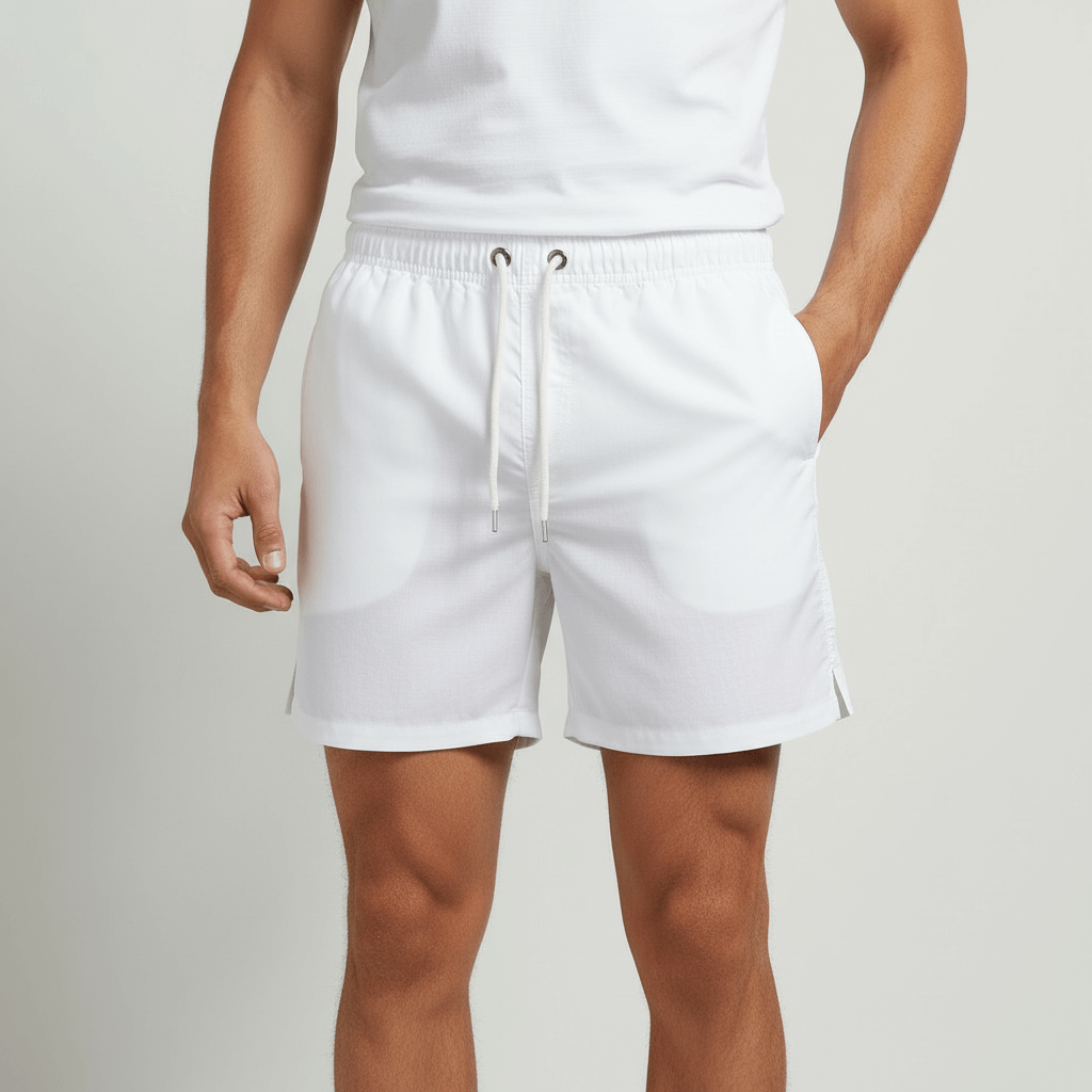 Tanzanix | Quick-drying adjustable swim shorts-Apparel & Accessories > Clothing > Swimwear-White-S-Tanzanix