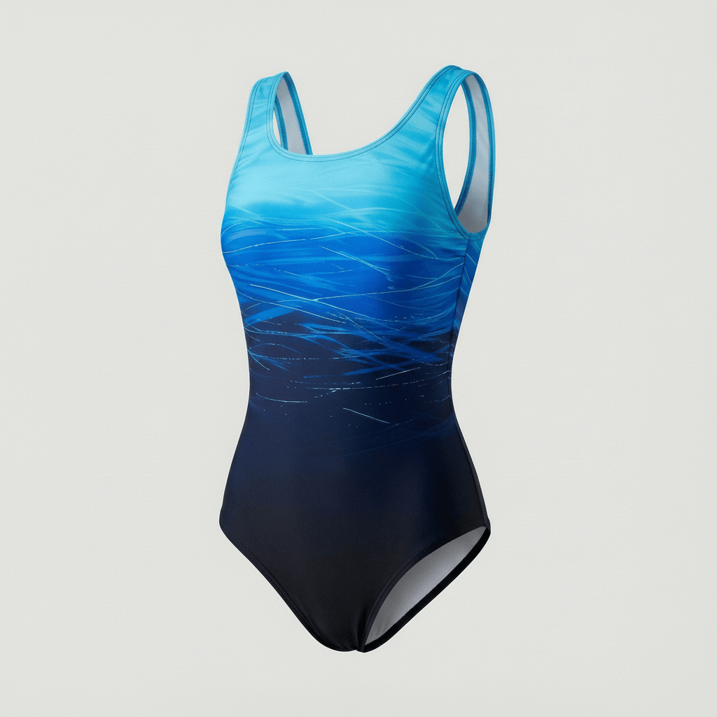 Tanzanix | Quick-drying one-piece swimsuit with round neckline and cutout back-Apparel & Accessories > Clothing > Swimwear > One-Piece Swimsuits-Tanzanix