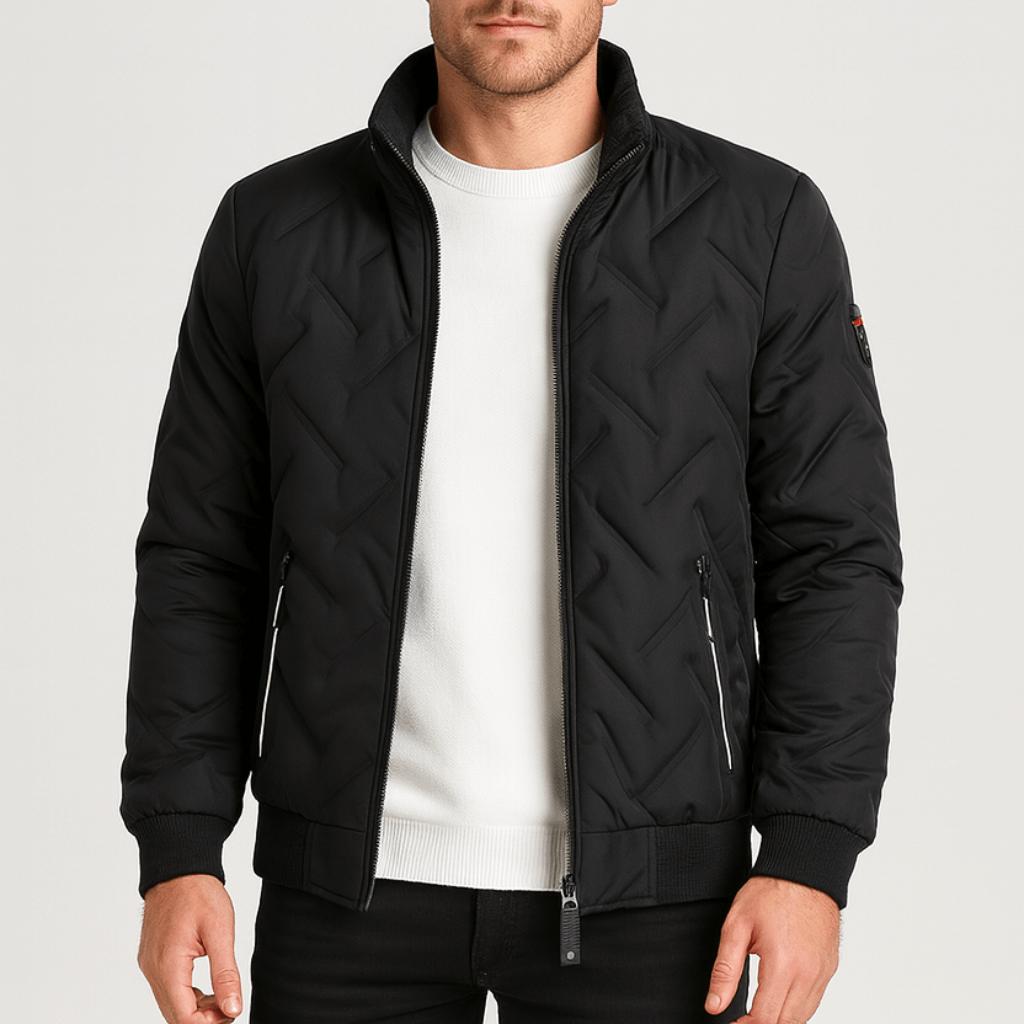 Tanzanix | Quilted casual padded jacket-Apparel & Accessories > Clothing > Outerwear > Coats & Jackets > Puffer Jackets-Black-L-Tanzanix