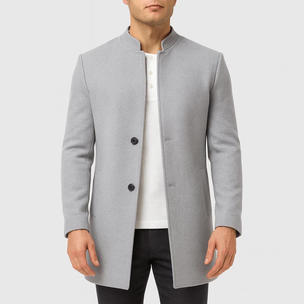 Tanzanix | Slim fit longline blazer-Apparel & Accessories > Clothing > Outerwear > Coats & Jackets > Sport Jackets-Gray-S-Tanzanix
