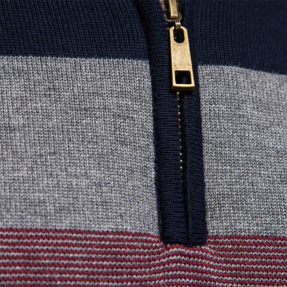 Tanzanix | Smooth knit texture, soft fiber blend half-zip sweater-Apparel & Accessories > Clothing > Clothing Tops > Sweaters-Tanzanix
