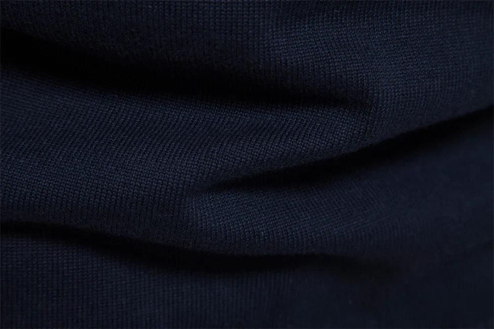 Tanzanix | Smooth knit texture, soft fiber blend half-zip sweater-Apparel & Accessories > Clothing > Clothing Tops > Sweaters-Tanzanix