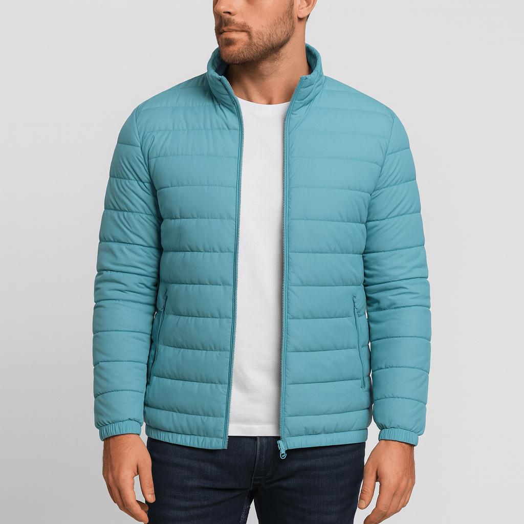 Tanzanix | Stylish down padded jacket-Apparel & Accessories > Clothing > Outerwear > Coats & Jackets > Puffer Jackets-Light Blue-S-Tanzanix