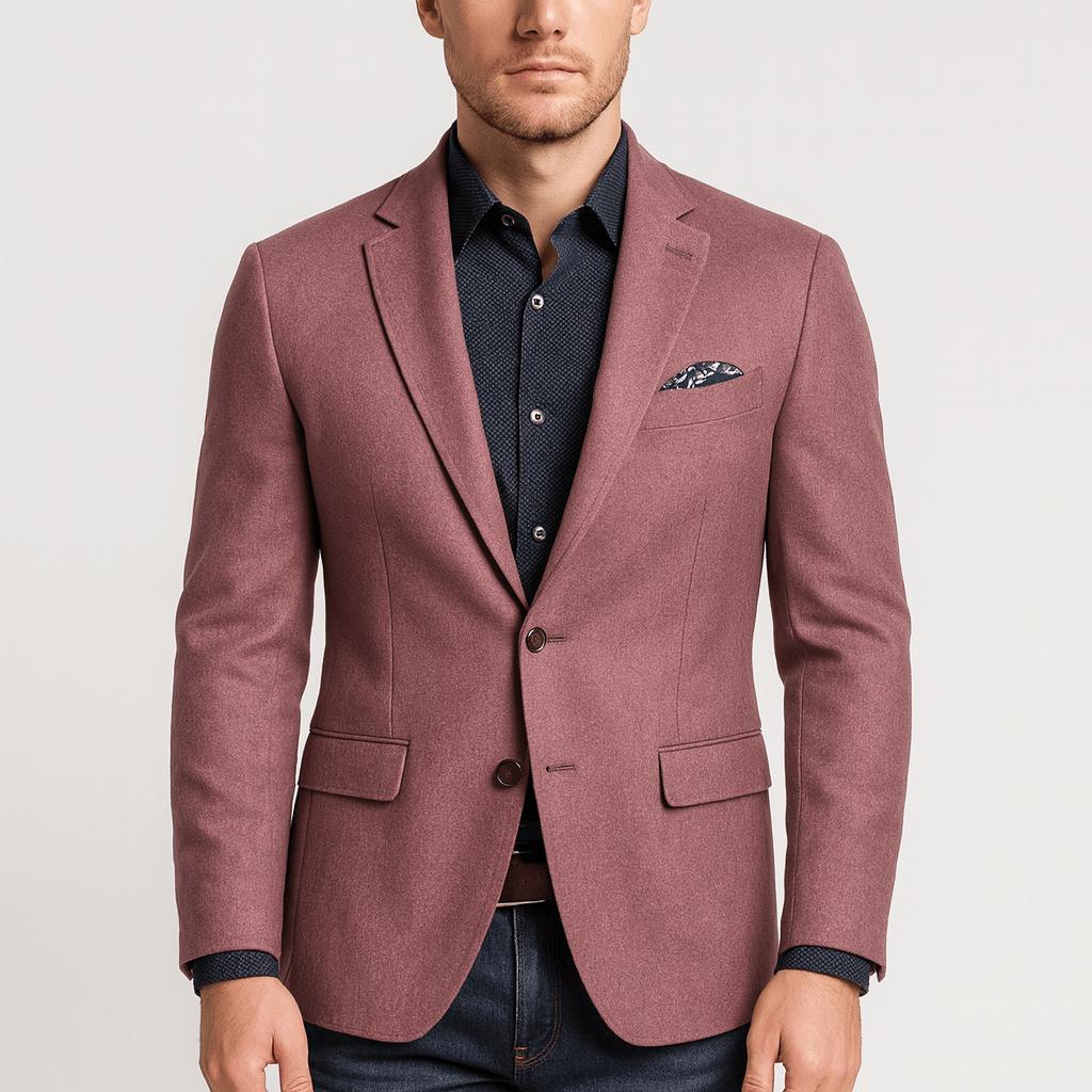 Tanzanix | Tailored fit blazer with notched lapels-Apparel & Accessories > Clothing > Outerwear > Coats & Jackets > Sport Jackets-Brandy Rose-S-Tanzanix