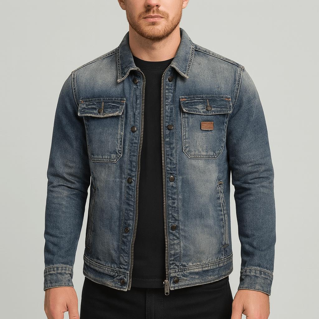 Tanzanix | Vintage denim jacket-Apparel & Accessories > Clothing > Outerwear > Coats & Jackets-Denim-M-Tanzanix