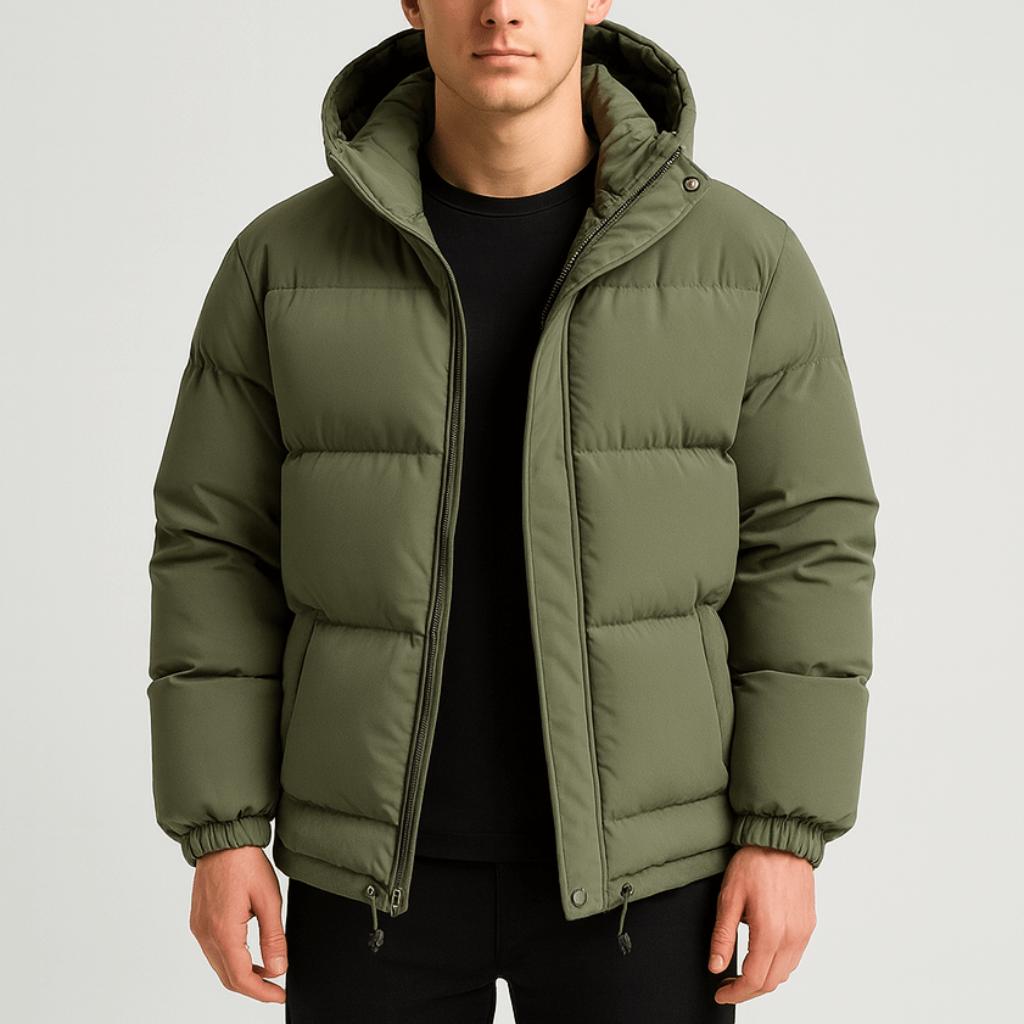 Tanzanix | Waterproof insulated puffer jacket-Apparel & Accessories > Clothing > Outerwear > Coats & Jackets > Puffer Jackets-Gray Green-S-Tanzanix