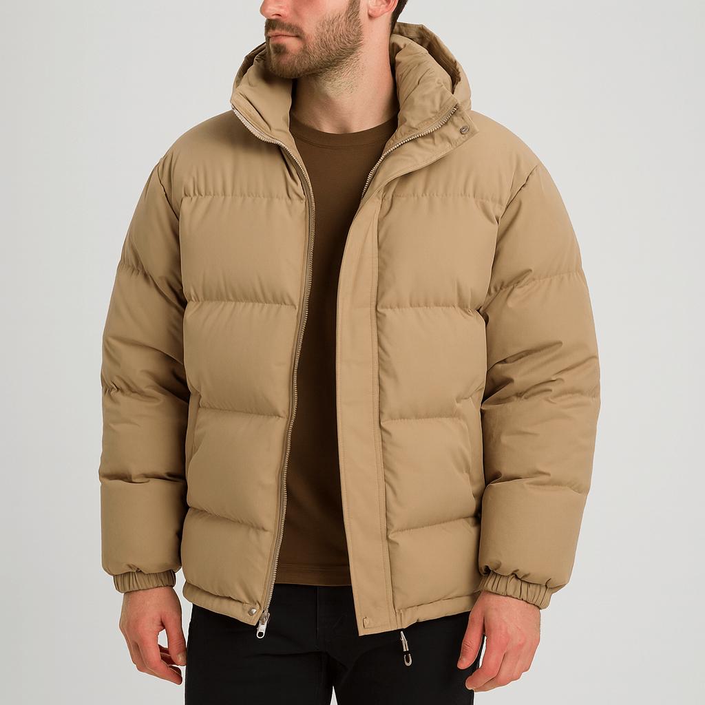 Tanzanix | Waterproof insulated puffer jacket-Apparel & Accessories > Clothing > Outerwear > Coats & Jackets > Puffer Jackets-Khaki-S-Tanzanix