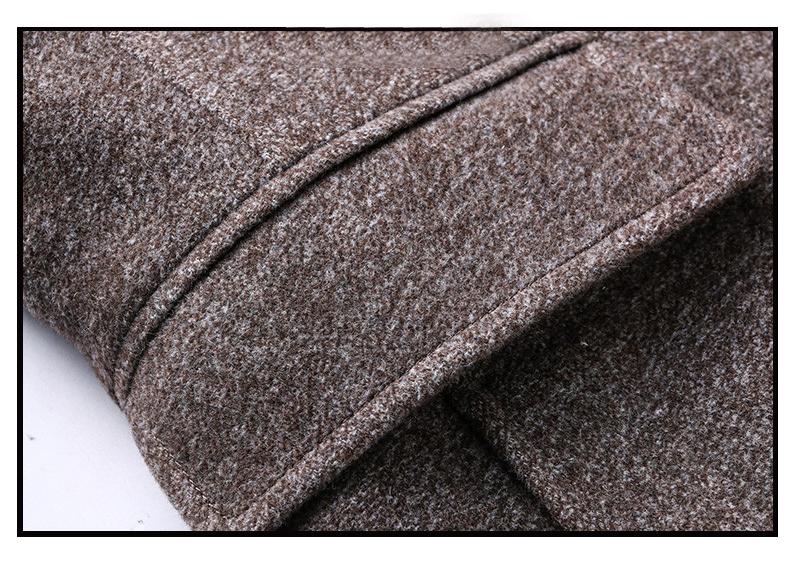 Tanzanix | Woolen coat with turn-down collar and detachable scarf-Apparel & Accessories > Clothing > Outerwear > Coats & Jackets > Overcoats-Tanzanix