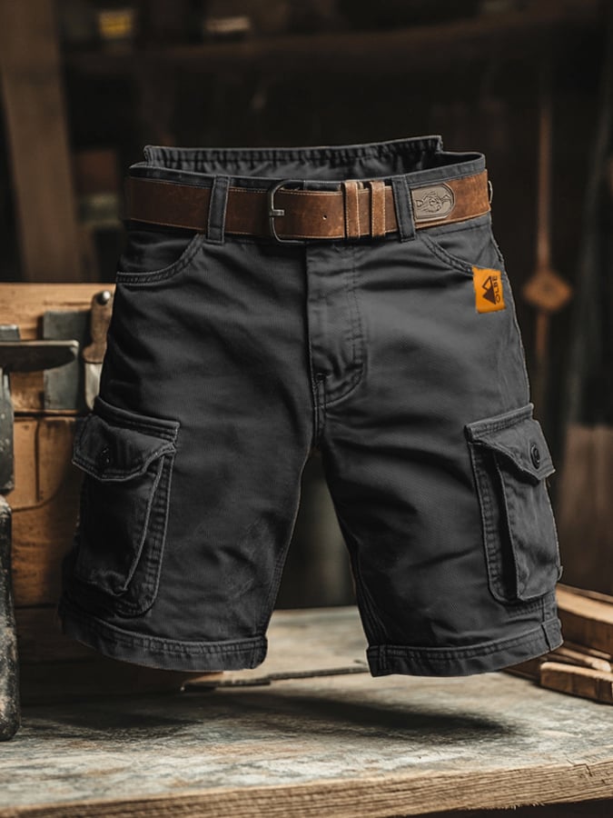 Aaron | Men's Cargo Shorts - Black