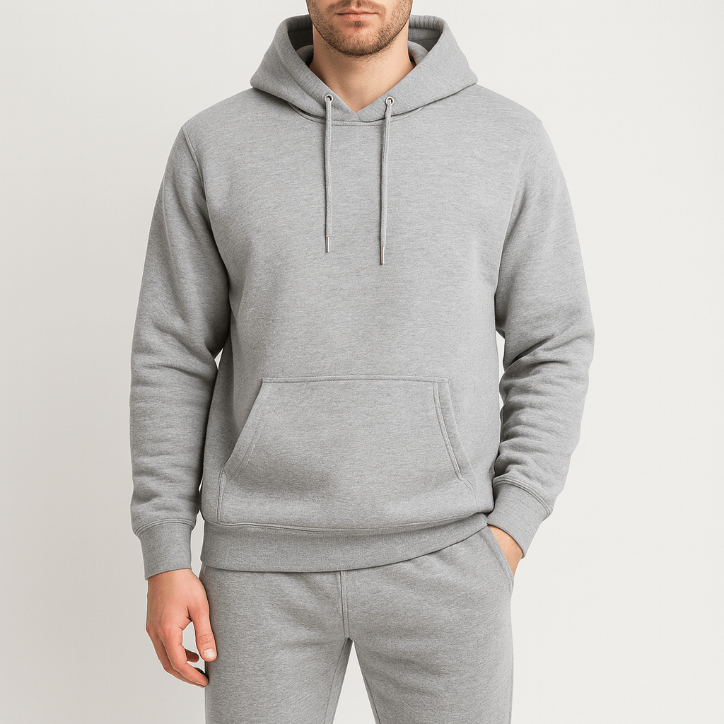 Albert | Mjukisset för herr med hoodie - Grå