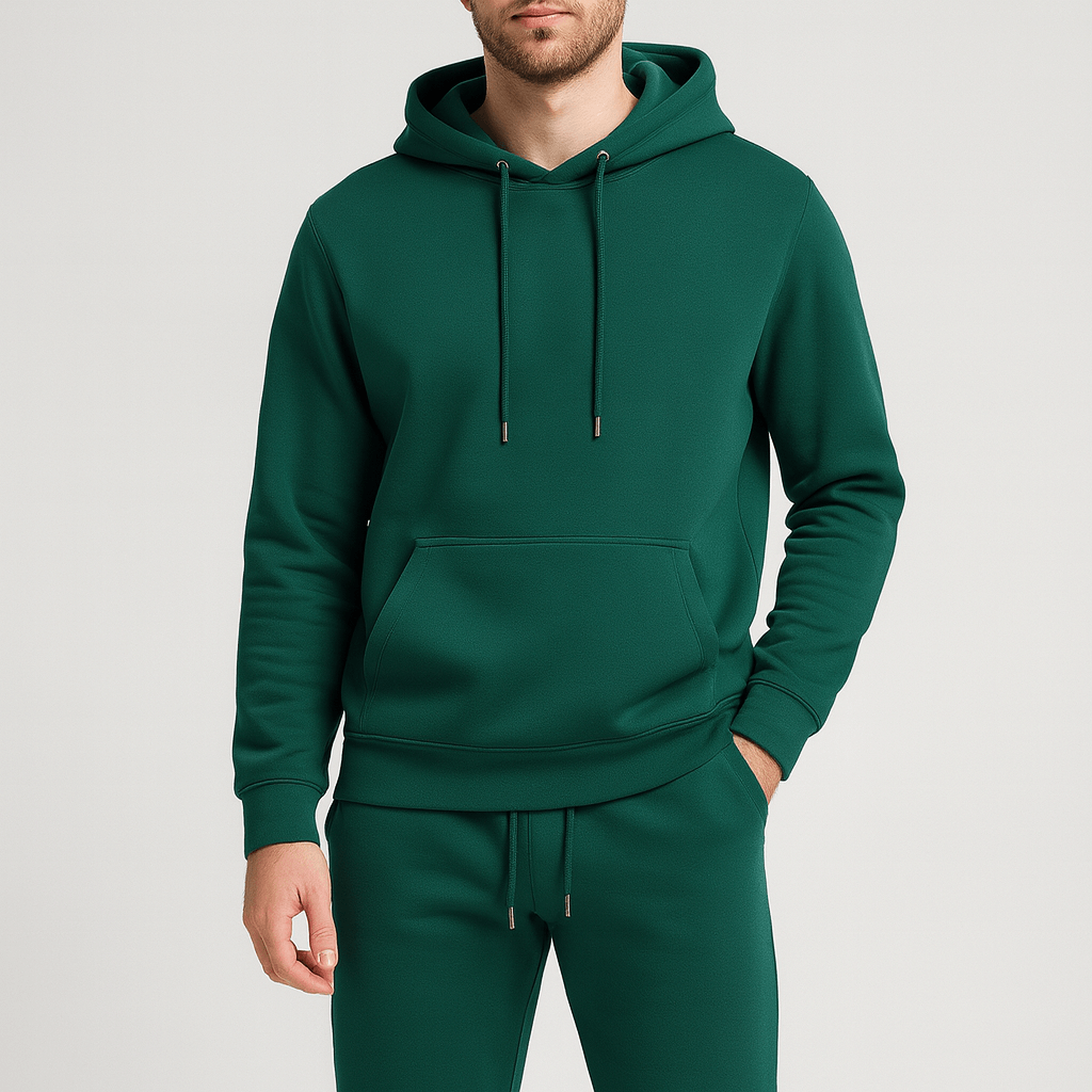 Albert | Mjukisset för herr med hoodie - Grön