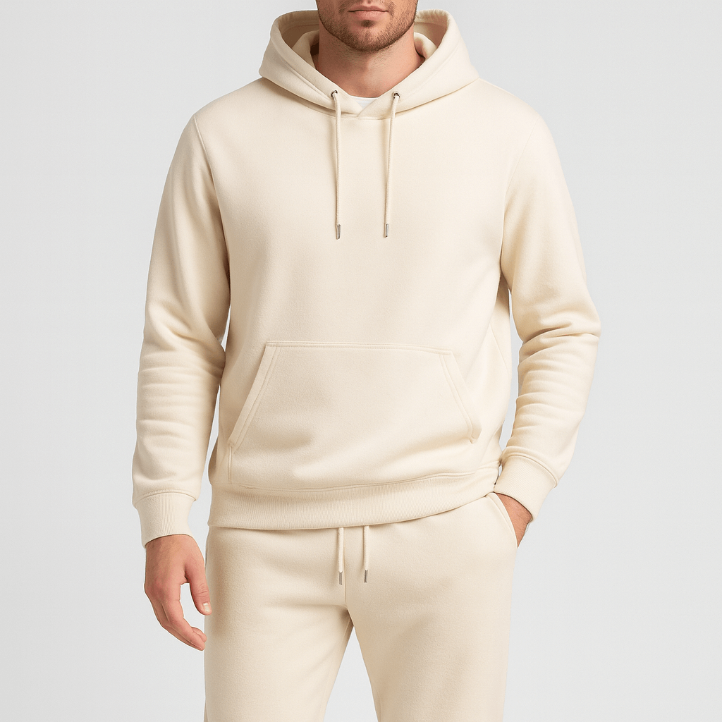 Albert | Mjukisset för herr med hoodie - Khaki