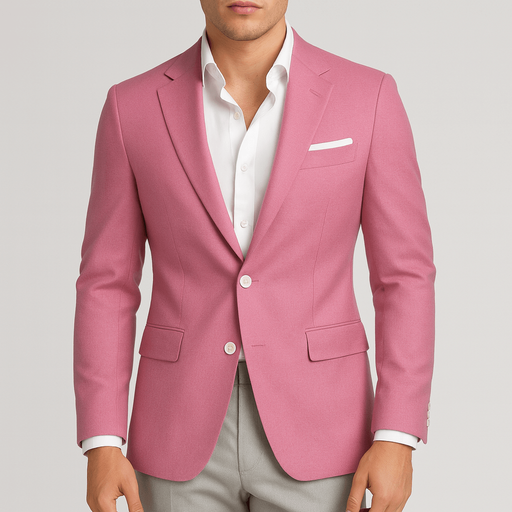 Alfie | Men's Slim Fit Blazer Jacket - Pink