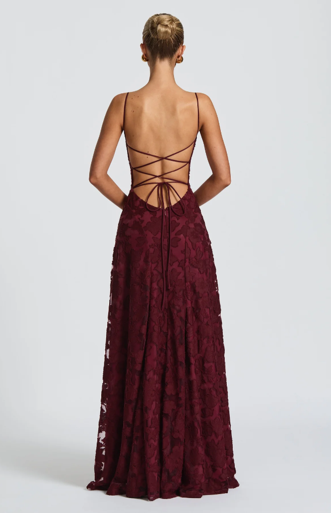 Charlotte | Women's Floral Lace Maxi Dress - view 7