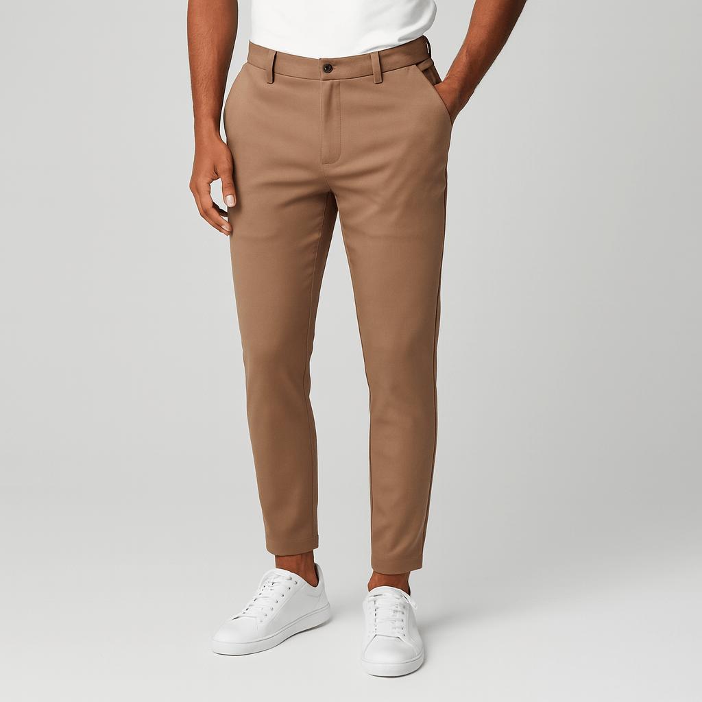 Edward | Men's Slim Fit Stretch Chinos - Brown