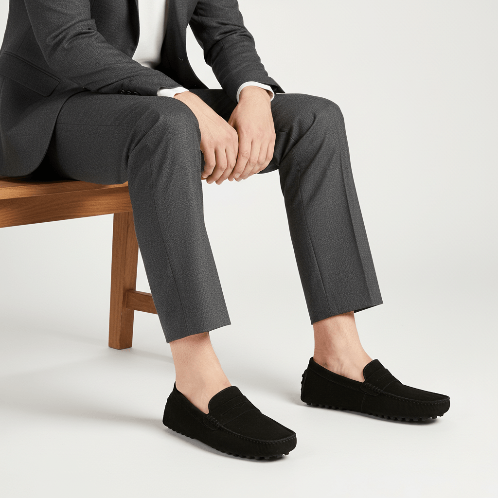 Gabriel | Men's Suede Penny Loafers - view 12
