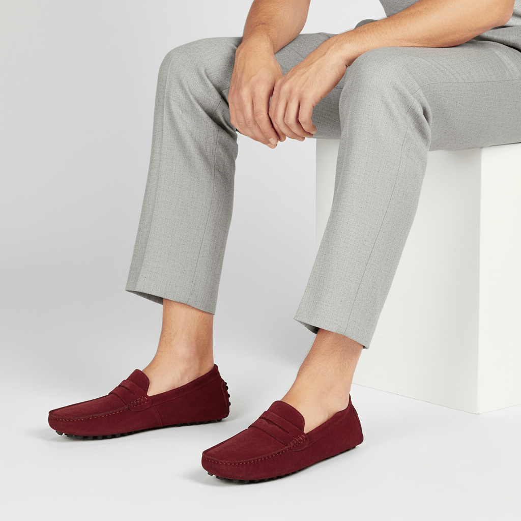 Gabriel | Men's Suede Penny Loafers - view 16