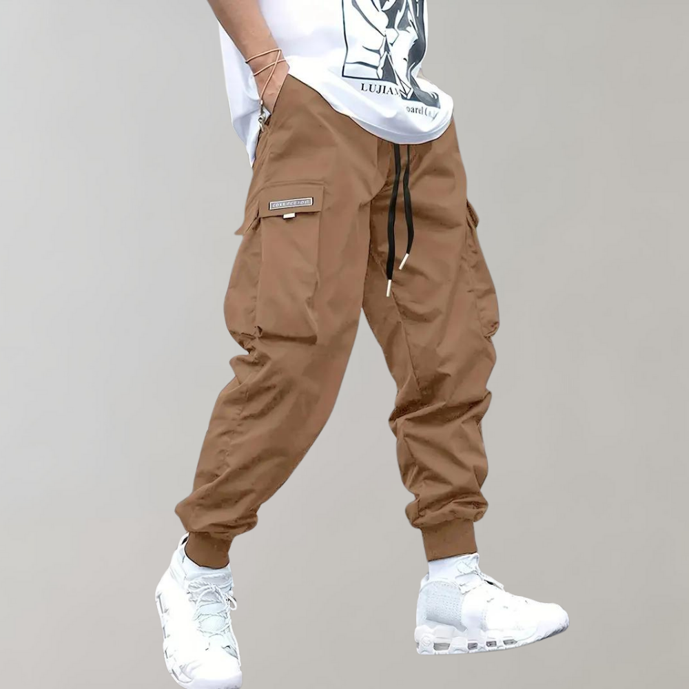 Graham | Men's Cuffed Cargo Joggers - Khaki