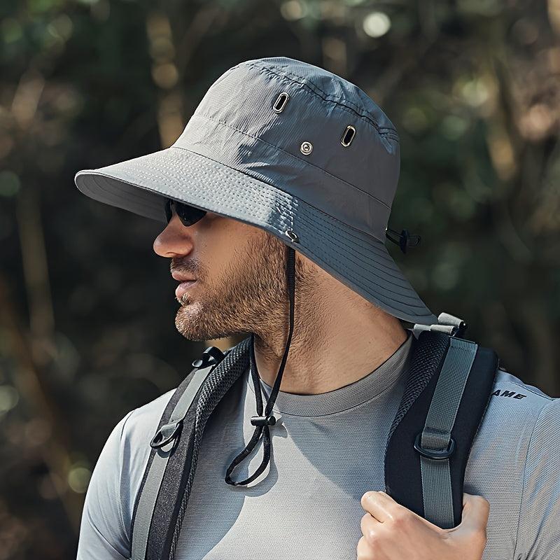 Henry | Wide Brim Bucket Sun Hat - Grey