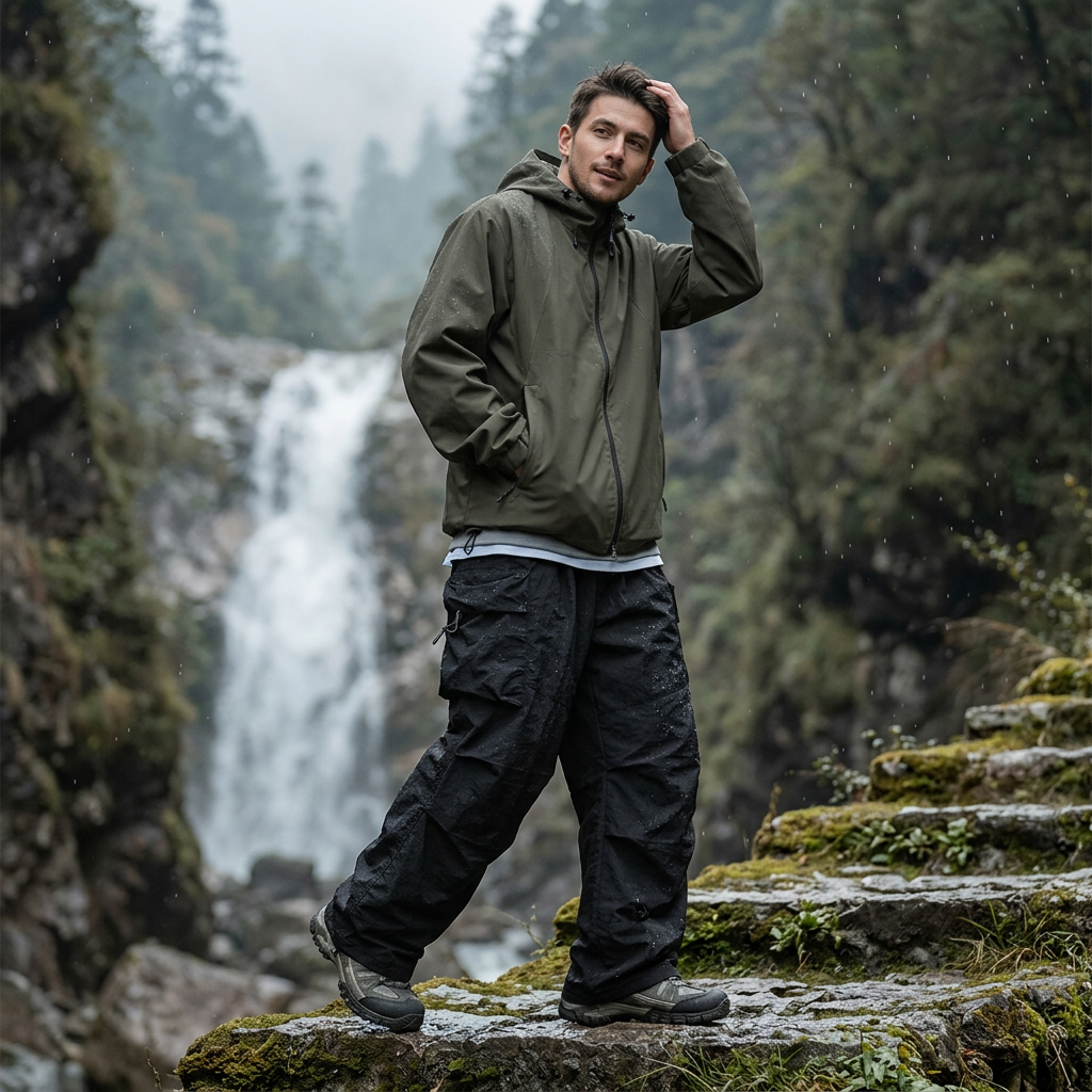 Isaac | Men's Loose Fit Cargo Trousers - view 4