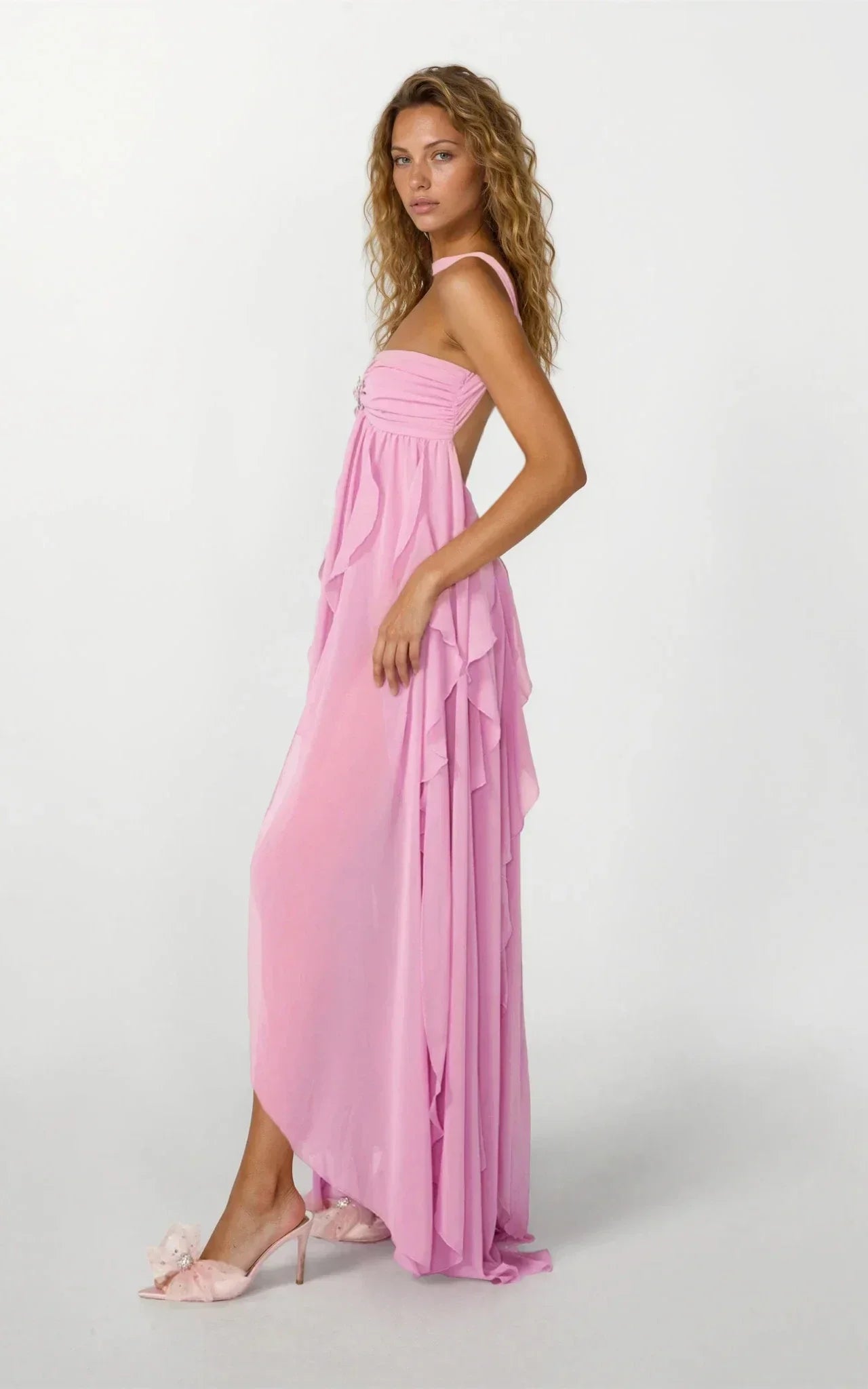 Ivy | Women's Halterneck Chiffon Maxi Dress - view 12