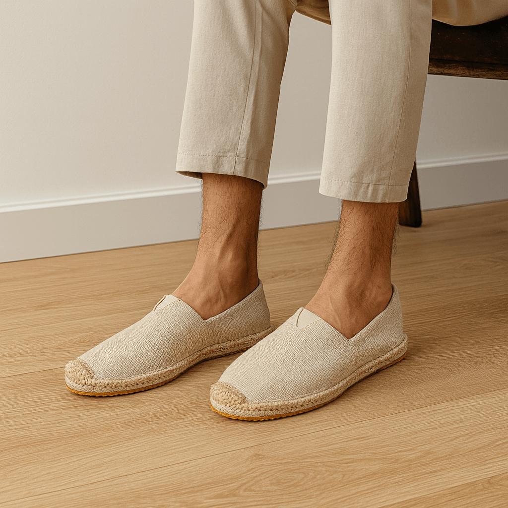 Joseph | Men's Canvas Slip-On Espadrilles - Beige