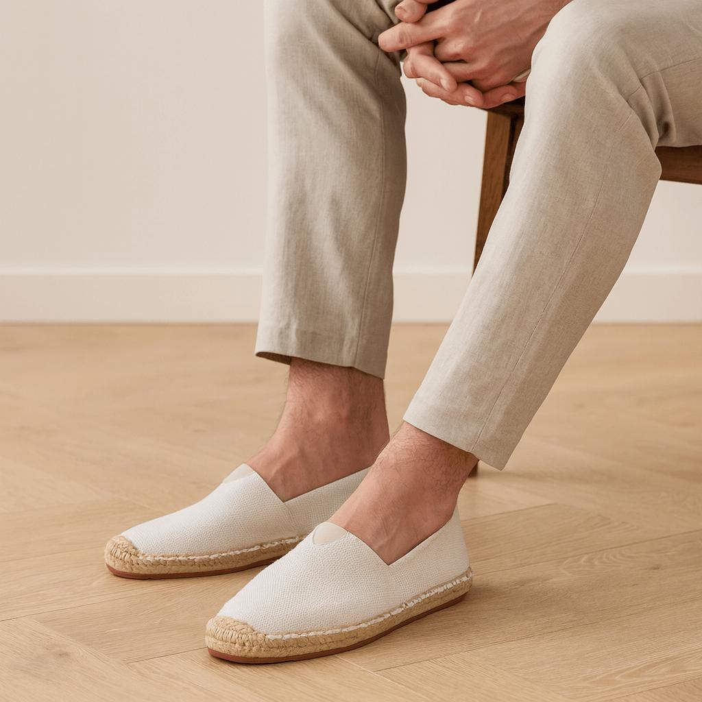 Joseph | Men's Canvas Slip-On Espadrilles - White